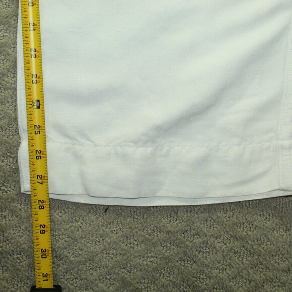 LANE BRYANT Size 14-16 White Smocked Waisted Drawstring Linen Blend Pants - Picture 4 of 7